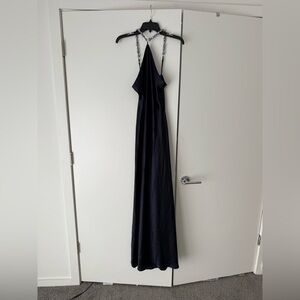 STAUD Navy Halter Gown